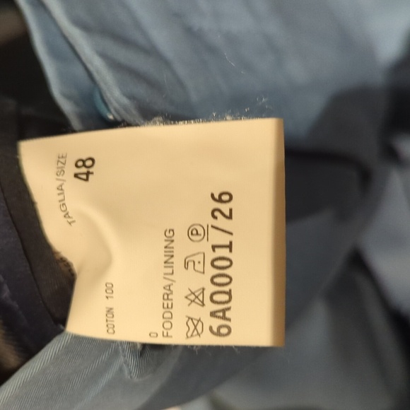 Lanvin Slate Blue Gray Formal Men's Flat Front Dress Pants - 32R Great Condition - Picture 3 of 9